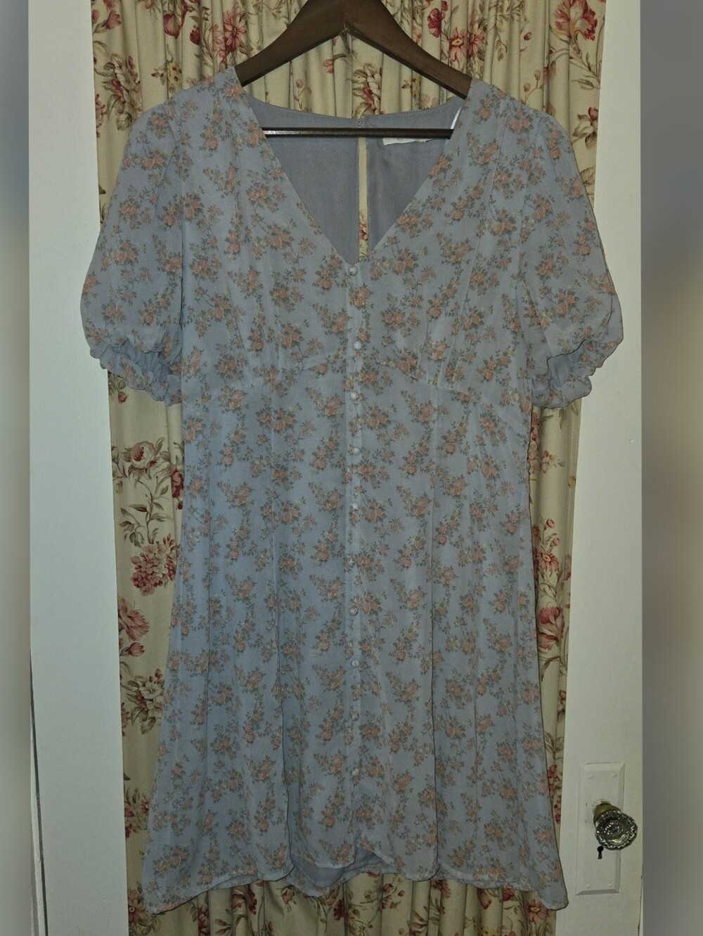 Blue Floral Mini Sundress